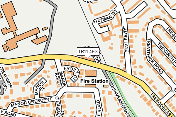 TR11 4FG map - OS OpenMap – Local (Ordnance Survey)