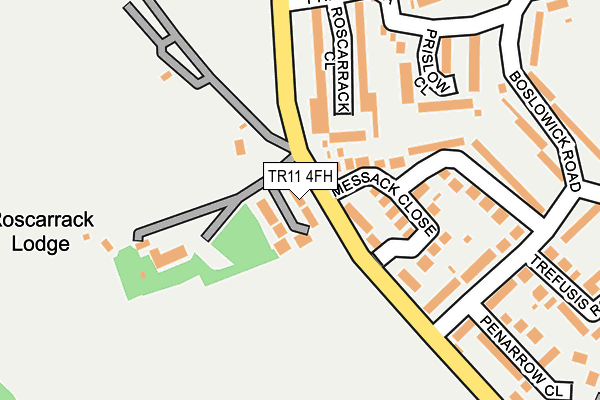 TR11 4FH map - OS OpenMap – Local (Ordnance Survey)