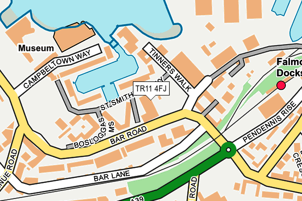 TR11 4FJ map - OS OpenMap – Local (Ordnance Survey)