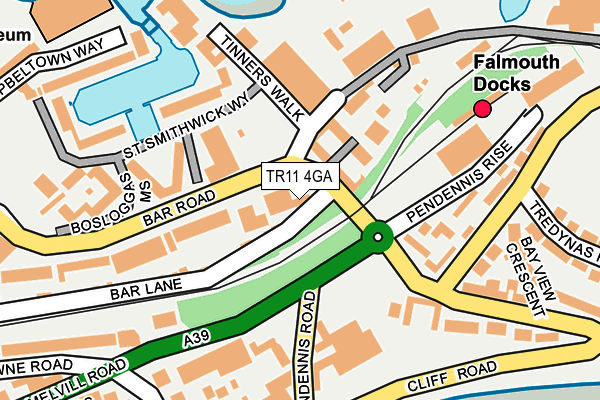 TR11 4GA map - OS OpenMap – Local (Ordnance Survey)