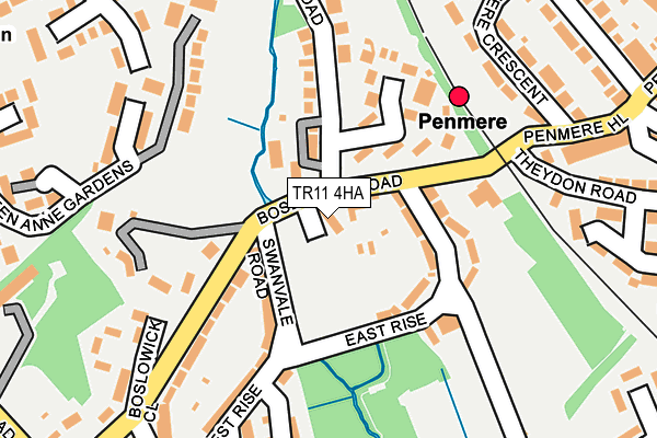 TR11 4HA map - OS OpenMap – Local (Ordnance Survey)