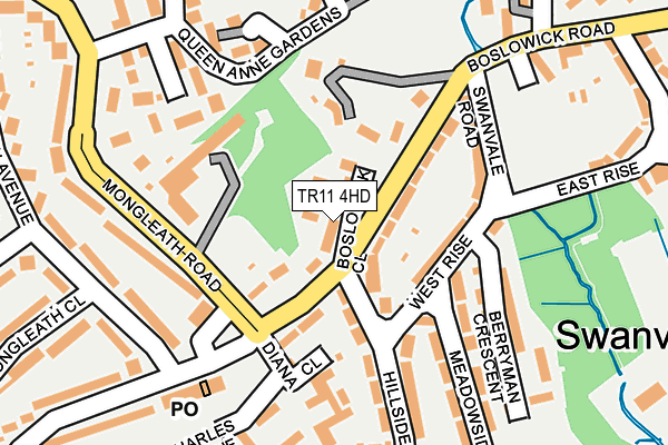 TR11 4HD map - OS OpenMap – Local (Ordnance Survey)