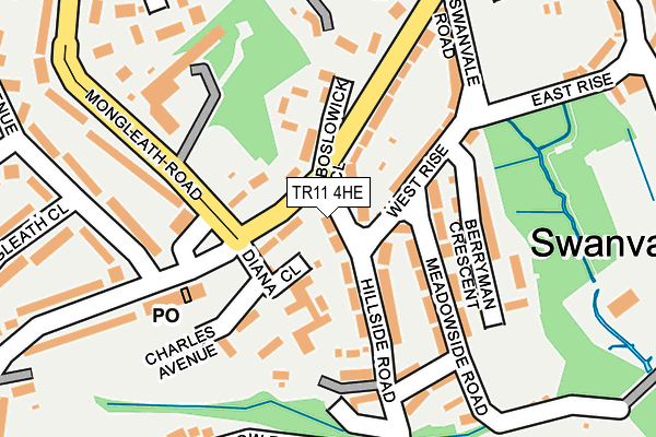 TR11 4HE map - OS OpenMap – Local (Ordnance Survey)