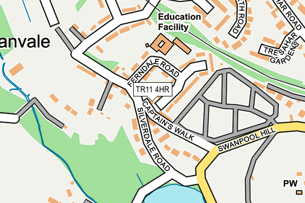 TR11 4HR map - OS OpenMap – Local (Ordnance Survey)
