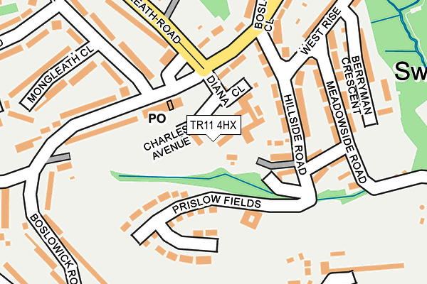 TR11 4HX map - OS OpenMap – Local (Ordnance Survey)