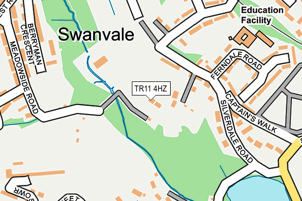 TR11 4HZ map - OS OpenMap – Local (Ordnance Survey)