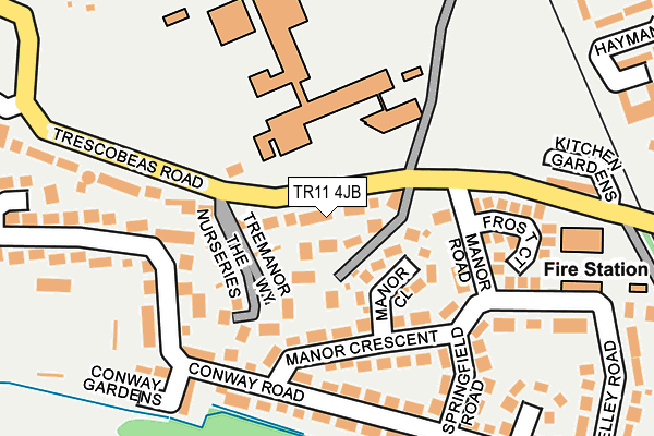 TR11 4JB map - OS OpenMap – Local (Ordnance Survey)