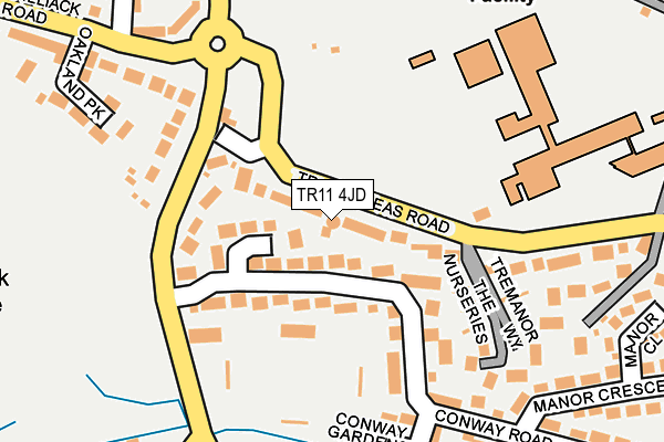 TR11 4JD map - OS OpenMap – Local (Ordnance Survey)