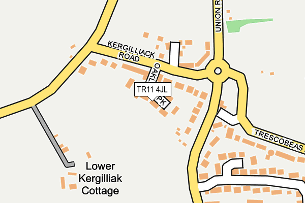 TR11 4JL map - OS OpenMap – Local (Ordnance Survey)