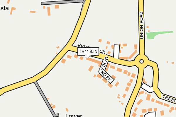 TR11 4JN map - OS OpenMap – Local (Ordnance Survey)