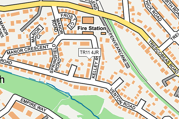 TR11 4JR map - OS OpenMap – Local (Ordnance Survey)