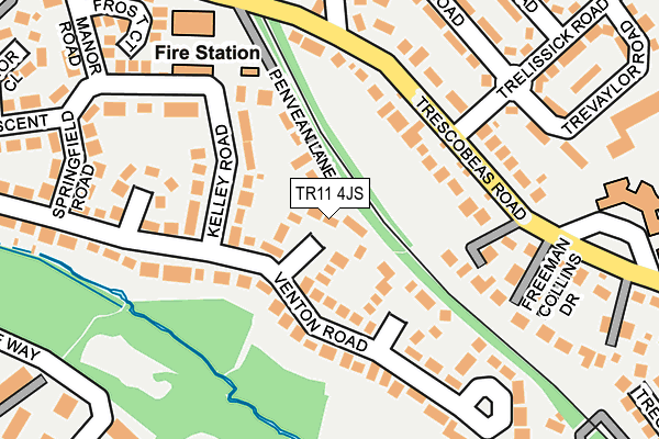 TR11 4JS map - OS OpenMap – Local (Ordnance Survey)