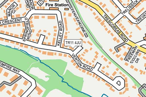TR11 4JU map - OS OpenMap – Local (Ordnance Survey)