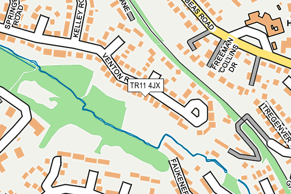 TR11 4JX map - OS OpenMap – Local (Ordnance Survey)