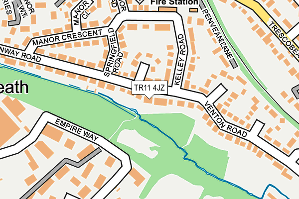 TR11 4JZ map - OS OpenMap – Local (Ordnance Survey)