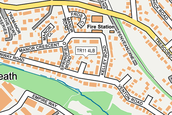 TR11 4LB map - OS OpenMap – Local (Ordnance Survey)