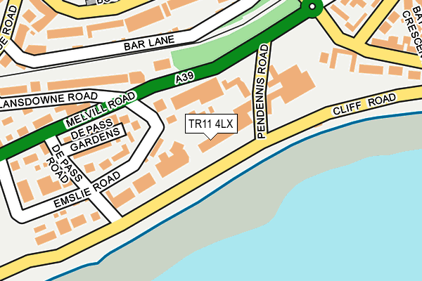 TR11 4LX map - OS OpenMap – Local (Ordnance Survey)