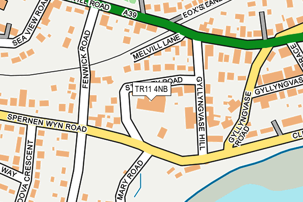 TR11 4NB map - OS OpenMap – Local (Ordnance Survey)