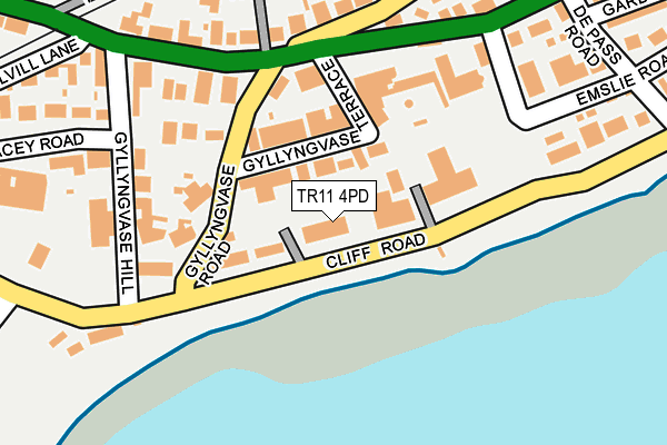 TR11 4PD map - OS OpenMap – Local (Ordnance Survey)