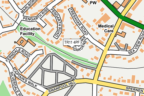 TR11 4PF map - OS OpenMap – Local (Ordnance Survey)