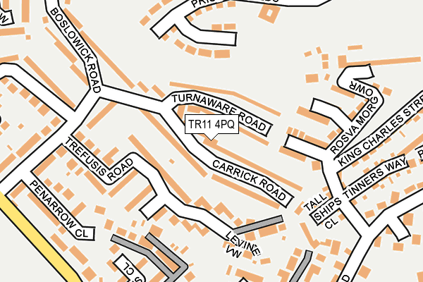 TR11 4PQ map - OS OpenMap – Local (Ordnance Survey)