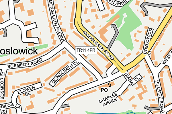 TR11 4PR map - OS OpenMap – Local (Ordnance Survey)