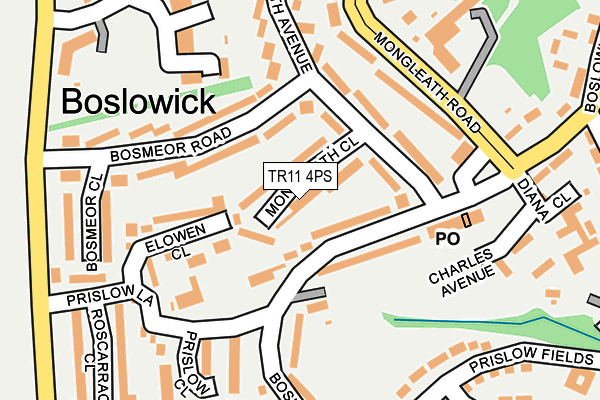 TR11 4PS map - OS OpenMap – Local (Ordnance Survey)