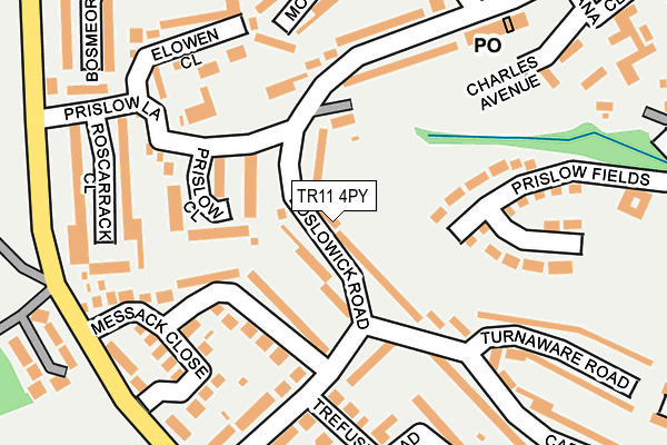 TR11 4PY map - OS OpenMap – Local (Ordnance Survey)