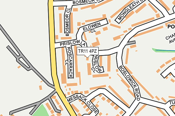 TR11 4PZ map - OS OpenMap – Local (Ordnance Survey)