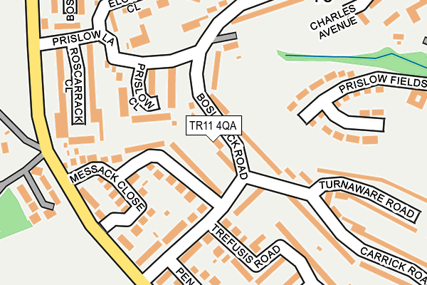 TR11 4QA map - OS OpenMap – Local (Ordnance Survey)