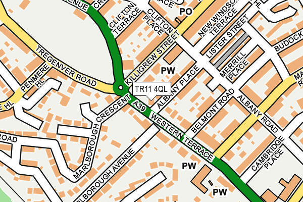 TR11 4QL map - OS OpenMap – Local (Ordnance Survey)