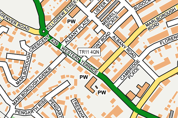TR11 4QN map - OS OpenMap – Local (Ordnance Survey)