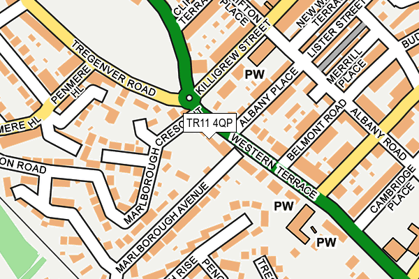 TR11 4QP map - OS OpenMap – Local (Ordnance Survey)