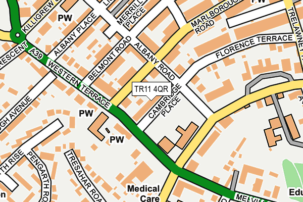 TR11 4QR map - OS OpenMap – Local (Ordnance Survey)