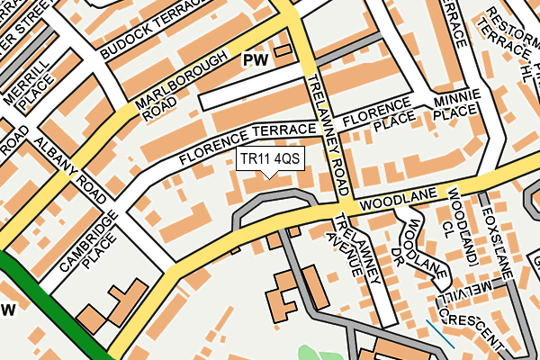 TR11 4QS map - OS OpenMap – Local (Ordnance Survey)