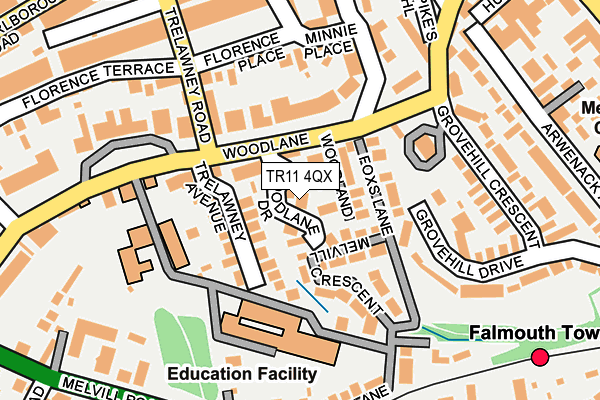 TR11 4QX map - OS OpenMap – Local (Ordnance Survey)