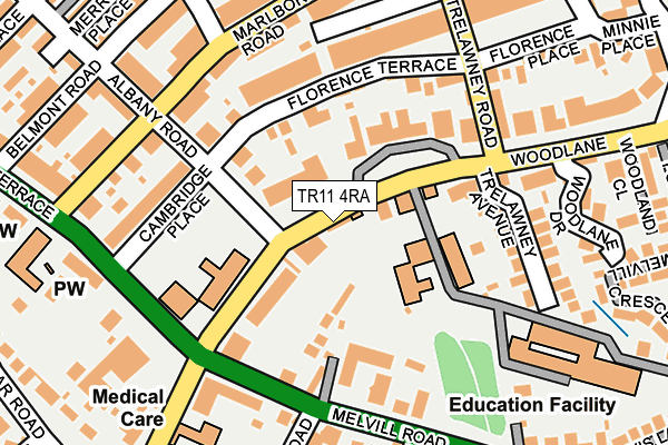 TR11 4RA map - OS OpenMap – Local (Ordnance Survey)