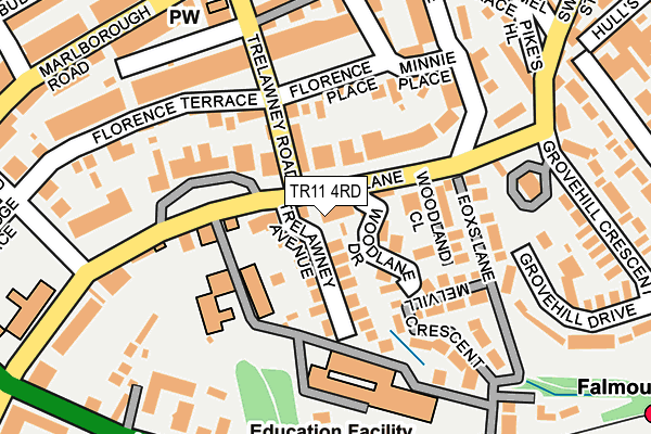 TR11 4RD map - OS OpenMap – Local (Ordnance Survey)