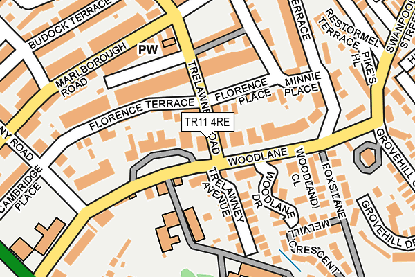 TR11 4RE map - OS OpenMap – Local (Ordnance Survey)