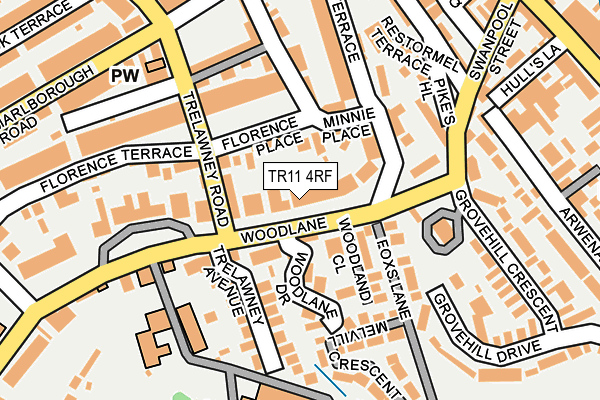 TR11 4RF map - OS OpenMap – Local (Ordnance Survey)