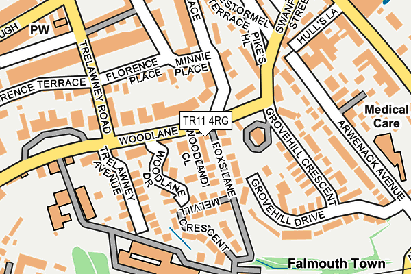 TR11 4RG map - OS OpenMap – Local (Ordnance Survey)