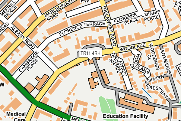 TR11 4RH map - OS OpenMap – Local (Ordnance Survey)