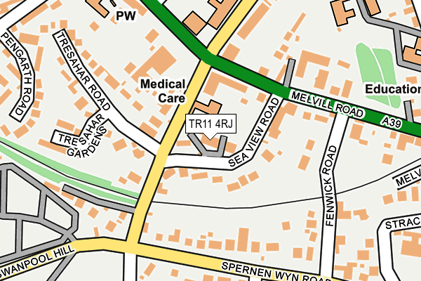 TR11 4RJ map - OS OpenMap – Local (Ordnance Survey)