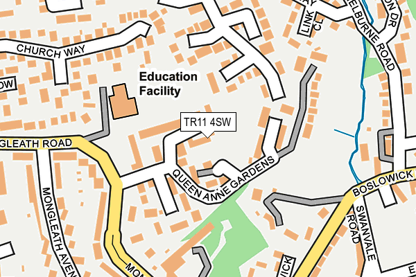 TR11 4SW map - OS OpenMap – Local (Ordnance Survey)