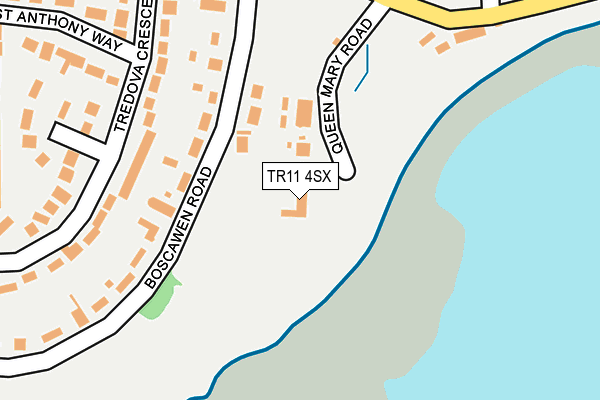 TR11 4SX map - OS OpenMap – Local (Ordnance Survey)