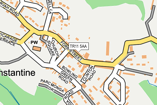 TR11 5AA map - OS OpenMap – Local (Ordnance Survey)