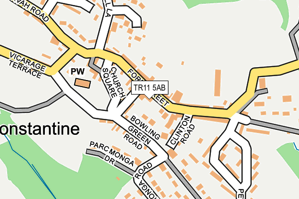 TR11 5AB map - OS OpenMap – Local (Ordnance Survey)