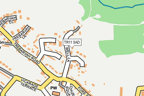 TR11 5AD map - OS OpenMap – Local (Ordnance Survey)