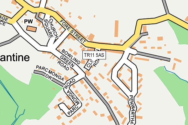 TR11 5AS map - OS OpenMap – Local (Ordnance Survey)