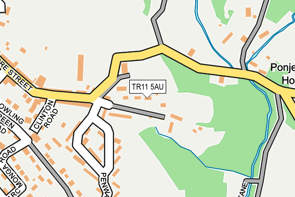 TR11 5AU map - OS OpenMap – Local (Ordnance Survey)